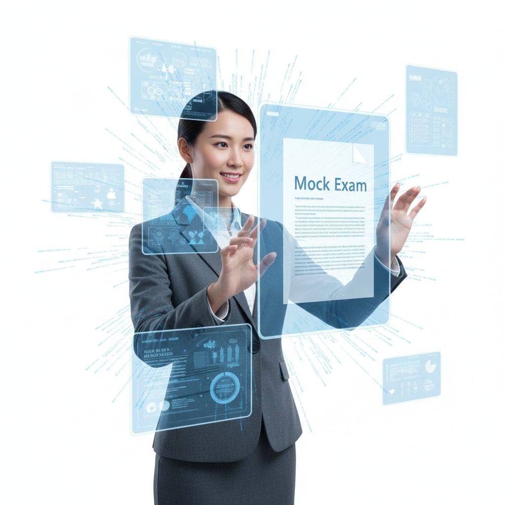 Female Professional Working on AI Terminal